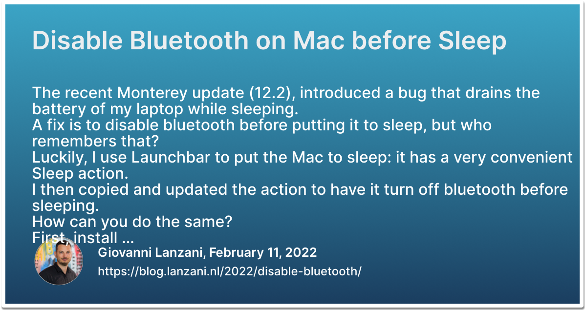 Disable Bluetooth on Mac before Sleep · Technical inconsistencies blog